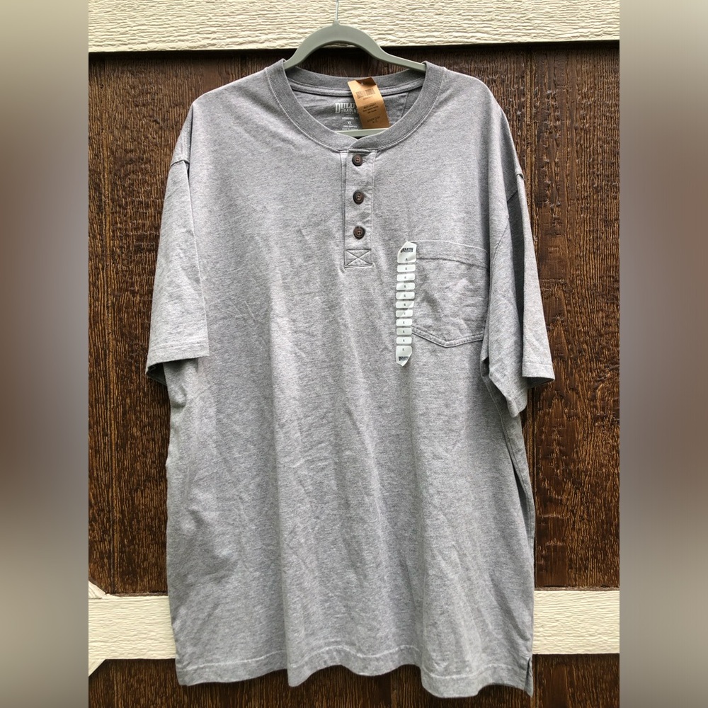 Duluth Trading Co. Men's Short Sleeve Henley Pocket Shirt Size XL